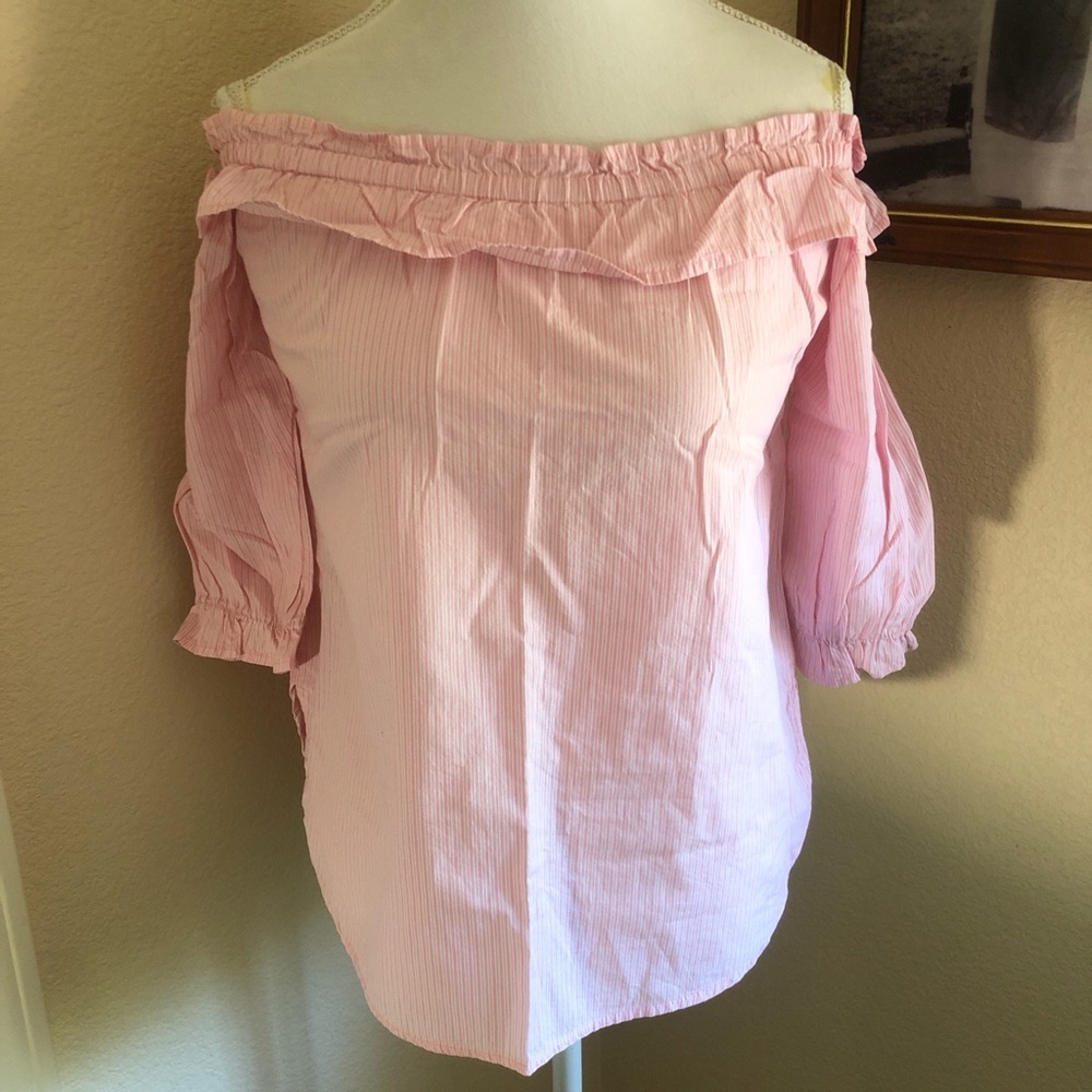 Heart & Hips Light Pink Off-Shoulder Tunic